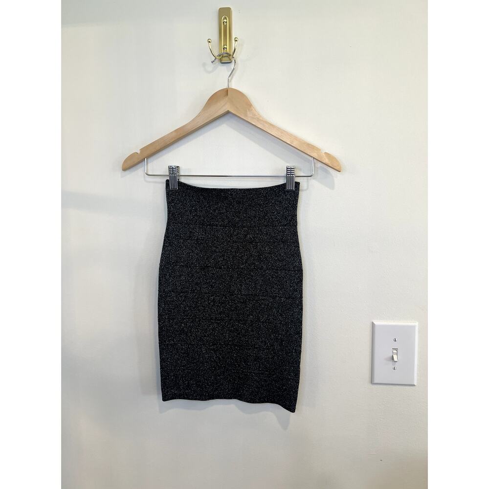 Rock & Republic Metallic Knit Bodycon Pencil Skirt XS Y2K Party